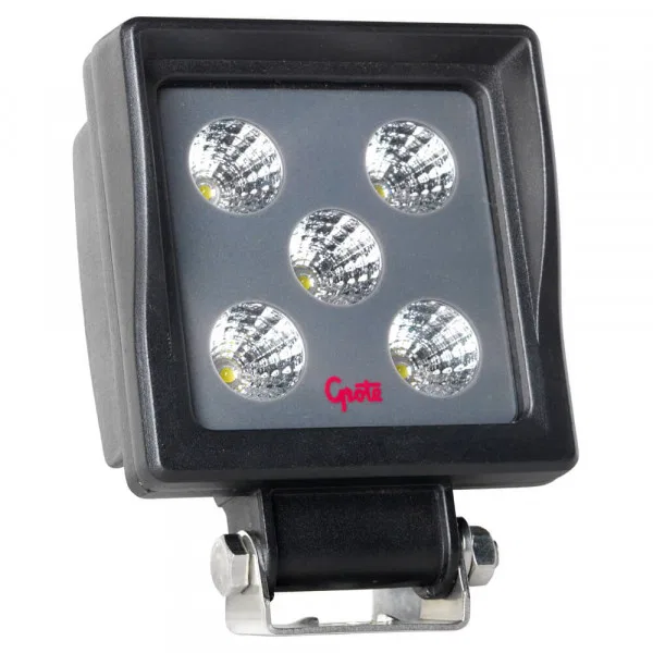 BZ201-5 – GROTE PERLUX Work Light, Square Pedestal Mount Polycarbonate Lens Black Powder Coated Die Cast Aluminum Hou...